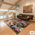 handcrafted 100% organic wool rug