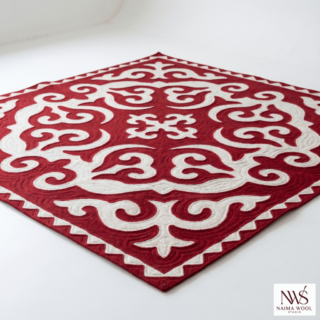 red autentic rug